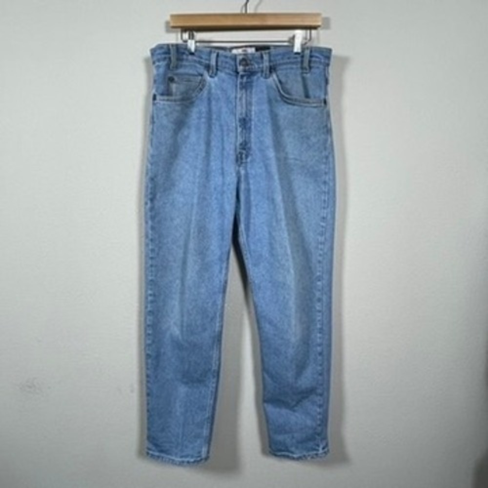 Y2K Levi Strauss Signature Flex Denim Jeans Mens 34x30 Light Wash Relaxed Fit